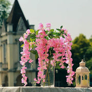 44" tall Silk Wisteria Flowers Hanging Vine Bush