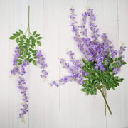 44" tall Silk Wisteria Flowers Hanging Vine Bush