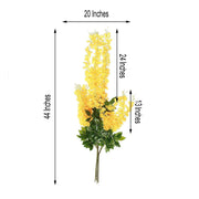 44" tall Silk Wisteria Flowers Hanging Vine Bush