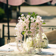 44" tall Silk Wisteria Flowers Hanging Vine Bush