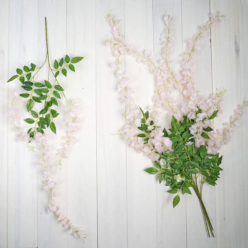 44" tall Silk Wisteria Flowers Hanging Vine Bush