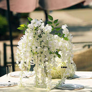 44" tall Silk Wisteria Flowers Hanging Vine Bush