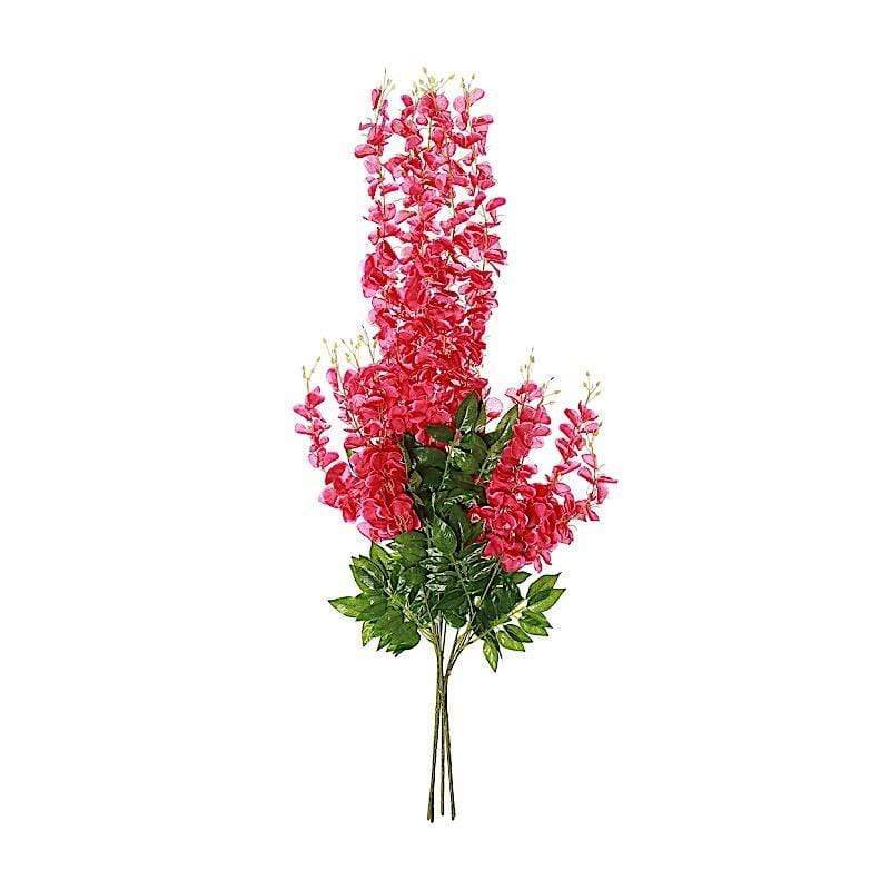 44" tall Silk Wisteria Flowers Hanging Vine Bush ARTI_WIST02_FUSH