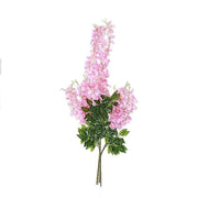 44" tall Silk Wisteria Flowers Hanging Vine Bush ARTI_WIST02_PINK