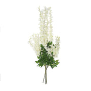 44" tall Silk Wisteria Flowers Hanging Vine Bush ARTI_WIST02_WHT