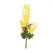 44" tall Silk Wisteria Flowers Hanging Vine Bush ARTI_WIST02_YEL