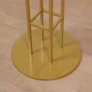 46" Tall Metal with Round Top Flower Stand Pedestal Centerpiece - Gold IRON_STND11_46_GOLD