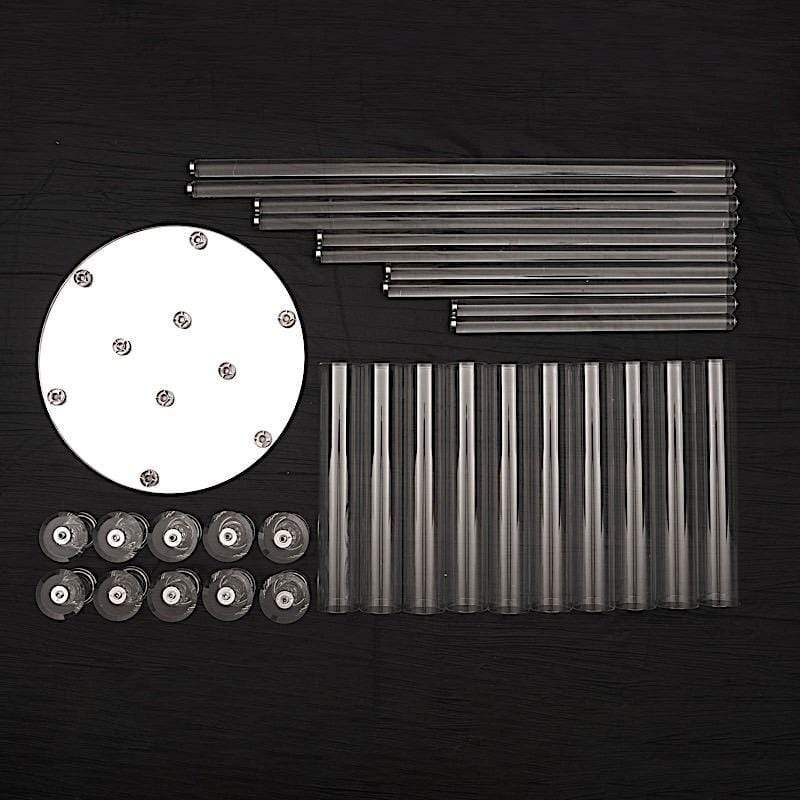 47" tall 10 Arm Crystal Glass Candelabra Votive Candle Holder - Clear CHDLR_CAND_030R_10_CLR