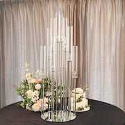 47" tall 10 Arm Crystal Glass Candelabra Votive Candle Holder - Clear CHDLR_CAND_030R_10_CLR