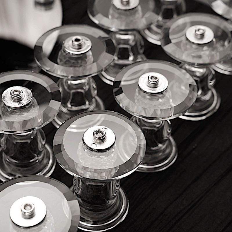 47" tall 10 Arm Crystal Glass Candelabra Votive Candle Holder - Clear CHDLR_CAND_030R_10_CLR