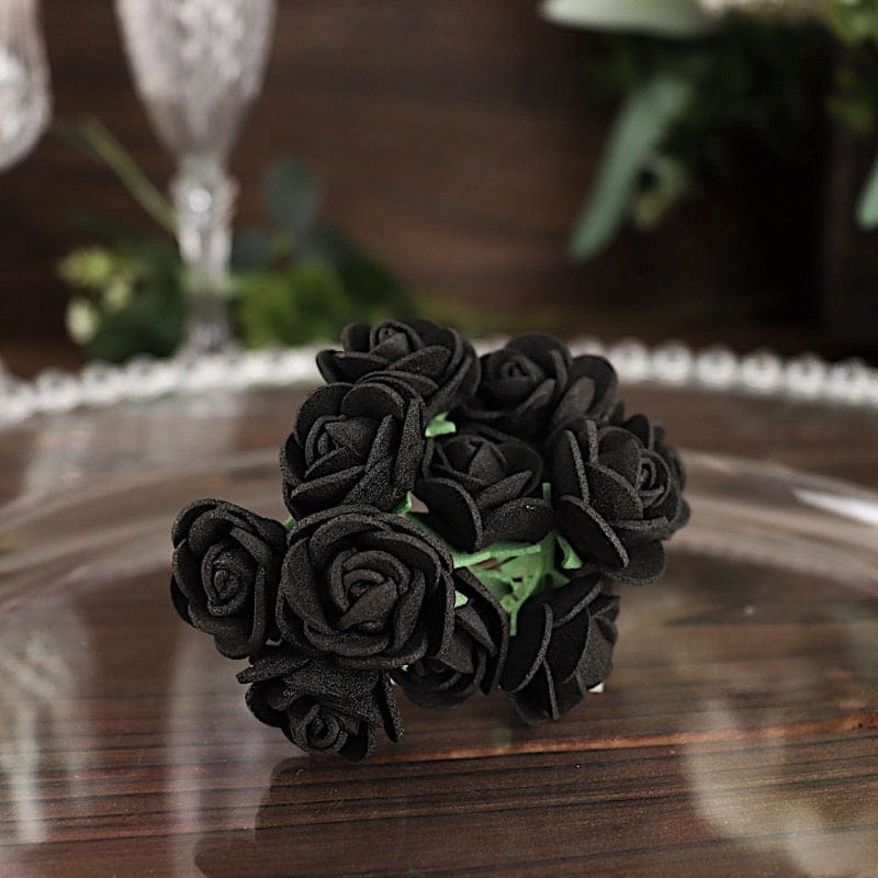 48 Mini Roses 4" Foam Artificial Flowers with Stem
