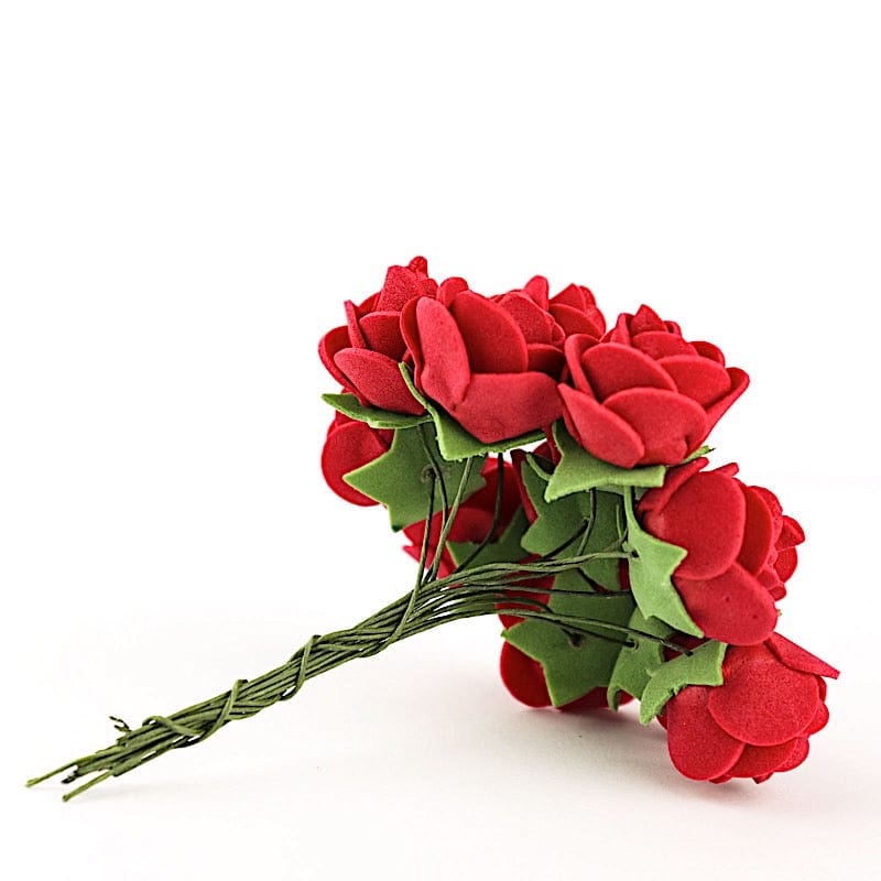 48 Mini Roses 4" Foam Artificial Flowers with Stem