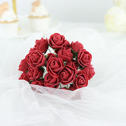48 Mini Roses 4" Foam Artificial Flowers with Stem