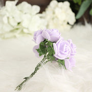 48 Mini Roses 4" Foam Artificial Flowers with Stem