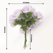 48 Mini Roses 4" Foam Artificial Flowers with Stem
