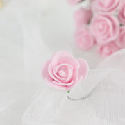 48 Mini Roses 4" Foam Artificial Flowers with Stem