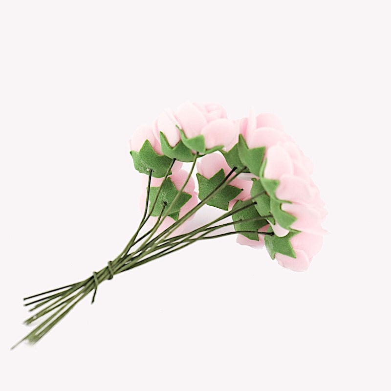 48 Mini Roses 4" Foam Artificial Flowers with Stem