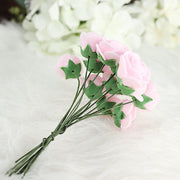48 Mini Roses 4" Foam Artificial Flowers with Stem