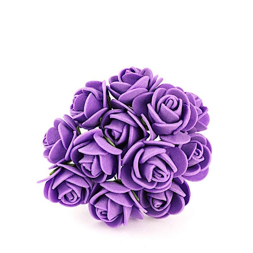 48 Mini Roses 4" Foam Artificial Flowers with Stem