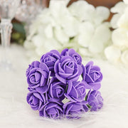 48 Mini Roses 4" Foam Artificial Flowers with Stem