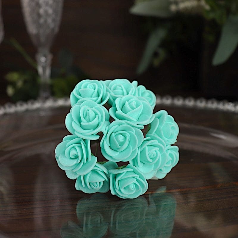 48 Mini Roses 4" Foam Artificial Flowers with Stem