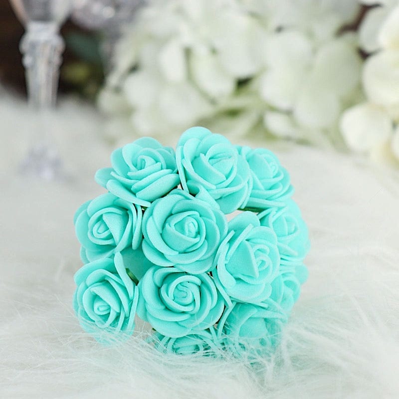 48 Mini Roses 4" Foam Artificial Flowers with Stem