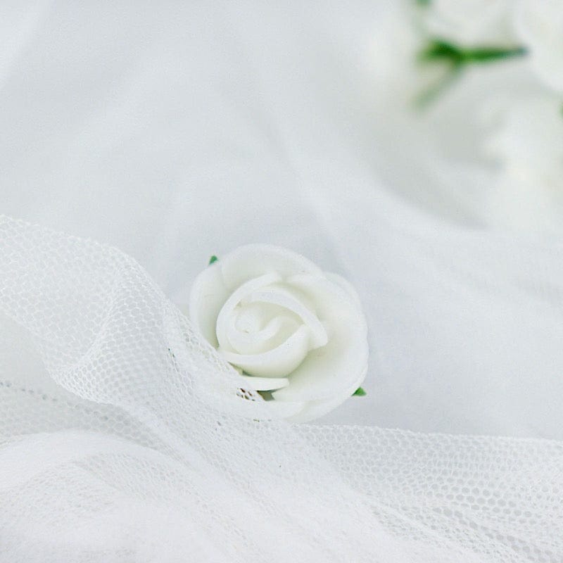 48 Mini Roses 4" Foam Artificial Flowers with Stem