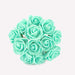 48 Mini Roses 4" Foam Artificial Flowers with Stem ARTI_FOAMRS04_1_TURQ