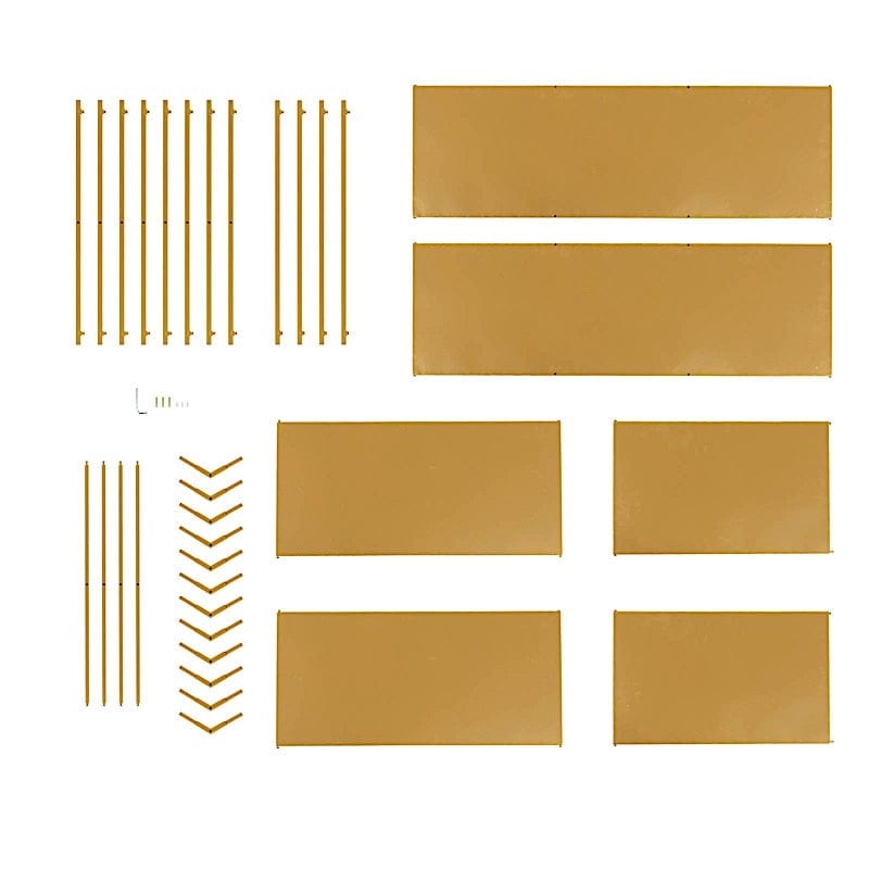 4ft Hexagon Large Metal Cake Dessert Display Stand Wedding Arch Backdrop - Gold CAKE_STND_H02_51_GOLD