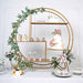 4ft Round Large Metal Cake Dessert Display Stand Wedding Arch Backdrop - Gold CAKE_STND_R02_48_GOLD
