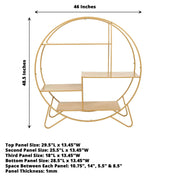 4ft Round Large Metal Cake Dessert Display Stand Wedding Arch Backdrop - Gold CAKE_STND_R02_48_GOLD