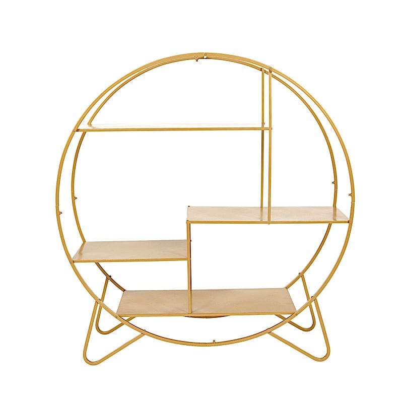 4ft Round Large Metal Cake Dessert Display Stand Wedding Arch Backdrop - Gold CAKE_STND_R02_48_GOLD