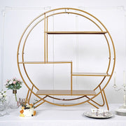 4ft Round Large Metal Cake Dessert Display Stand Wedding Arch Backdrop - Gold CAKE_STND_R02_48_GOLD
