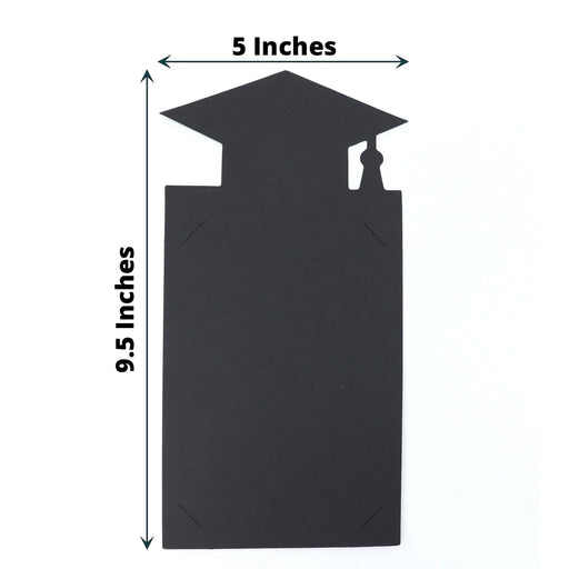 5.5 ft Congrats Grad Paper Hanging Garland Photo Backdrop - Black and Gold PAP_GRLD_010_GRAD_BLK