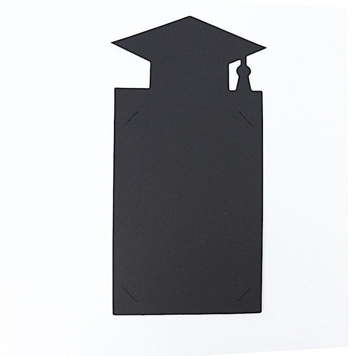 5.5 ft Congrats Grad Paper Hanging Garland Photo Backdrop - Black and Gold PAP_GRLD_010_GRAD_BLK