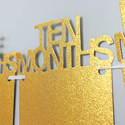 5.5 ft Month Milestone Paper Hanging Garland 1st Birthday Baby Photo Backdrop - Gold PAP_GRLD_010_MNTH_GD