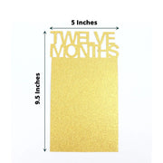 5.5 ft Month Milestone Paper Hanging Garland 1st Birthday Baby Photo Backdrop - Gold PAP_GRLD_010_MNTH_GD