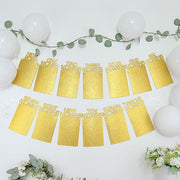 5.5 ft Month Milestone Paper Hanging Garland 1st Birthday Baby Photo Backdrop - Gold PAP_GRLD_010_MNTH_GD