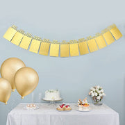 5.5 ft Month Milestone Paper Hanging Garland 1st Birthday Baby Photo Backdrop - Gold PAP_GRLD_010_MNTH_GD