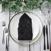 5 Accordion Crinkled Taffeta Dinner Napkins