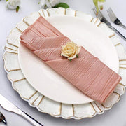 5 Accordion Crinkled Taffeta Dinner Napkins
