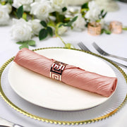 5 Accordion Crinkled Taffeta Dinner Napkins
