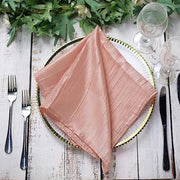 5 Accordion Crinkled Taffeta Dinner Napkins