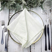 5 Accordion Crinkled Taffeta Dinner Napkins