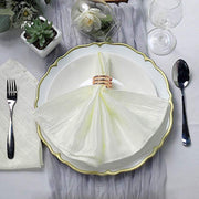 5 Accordion Crinkled Taffeta Dinner Napkins