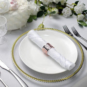 5 Accordion Crinkled Taffeta Dinner Napkins