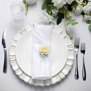 5 Accordion Crinkled Taffeta Dinner Napkins