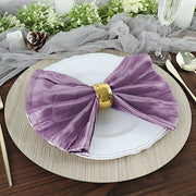 5 Accordion Crinkled Taffeta Dinner Napkins