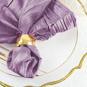 5 Accordion Crinkled Taffeta Dinner Napkins