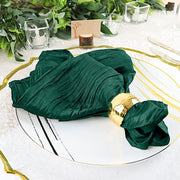 5 Accordion Crinkled Taffeta Dinner Napkins